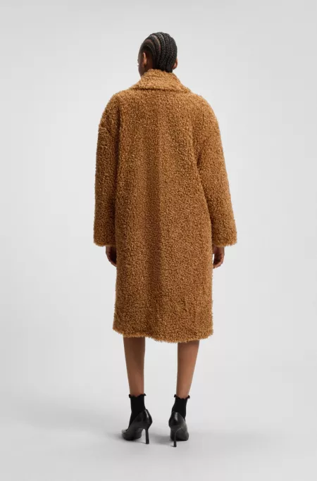 Oversized-fit coat in faux fur