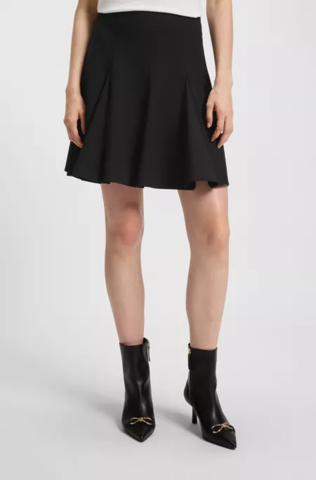 A-line mini skirt with godet inserts