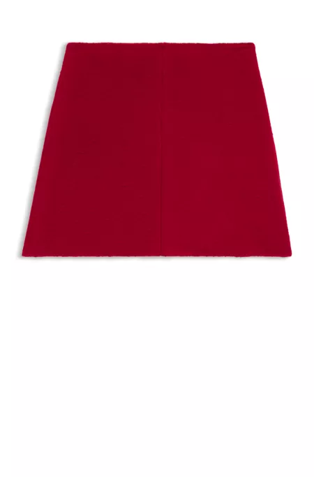 Jupe courte coupe évasée à effet texturé