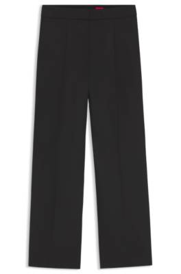 Regular-fit trousers in stretch fabric with wide leg 1