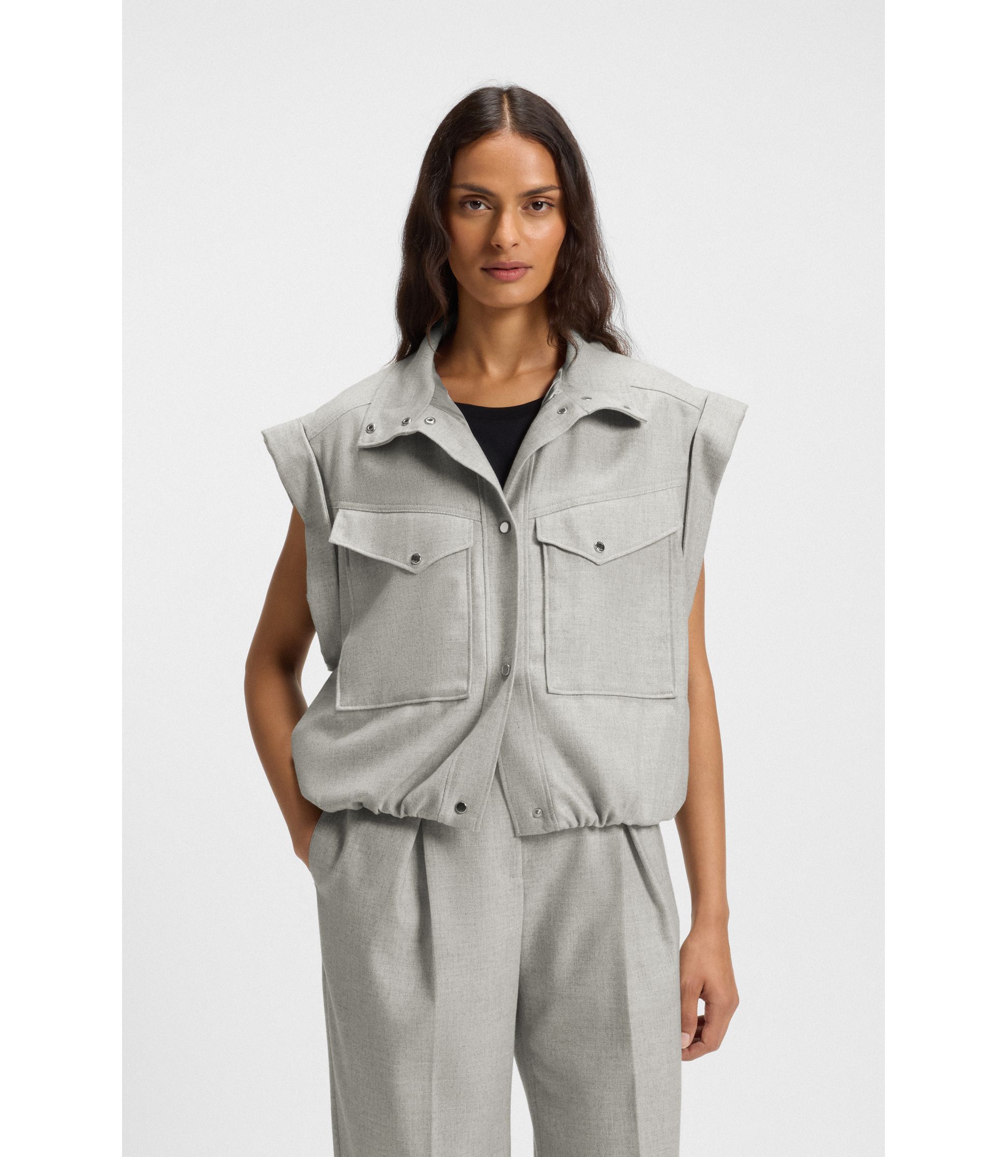 スーツ 25ssAURALEE LIGHTCOTTONWOOL VIYELLACARGO AURALEE: Men's Light Cotton Wool Viyella Jacket (Black