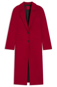 Relaxed-fit coat in a wool blend, Red