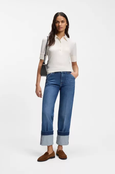 Leather crossbody bag with Double B monogram