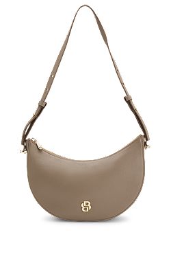 Leather crossbody bag with Double B monogram