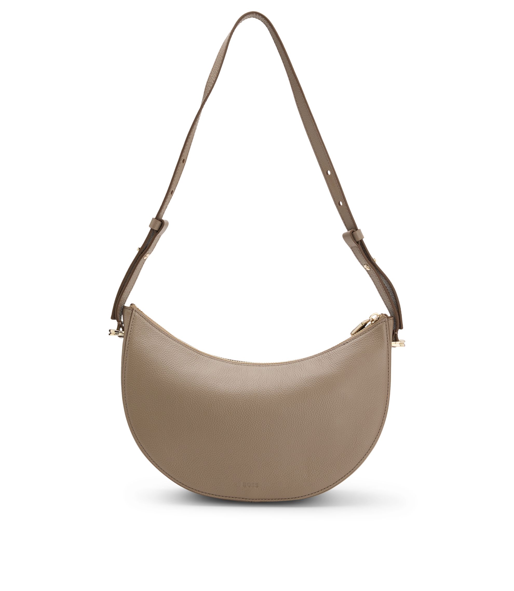 BOSS - レザー クロスボディバッグ Double Bモノグラム - ベージュ