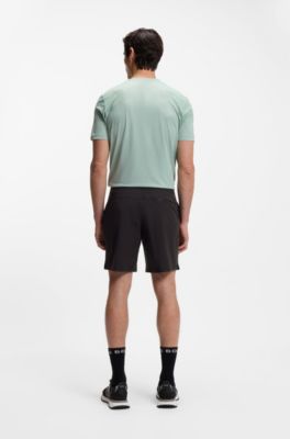 Active water-repellent shorts with four-way stretch, Black