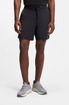 Bermuda idrorepellenti dinamici in tessuto elasticizzato in quattro direzioni, Blu scuro