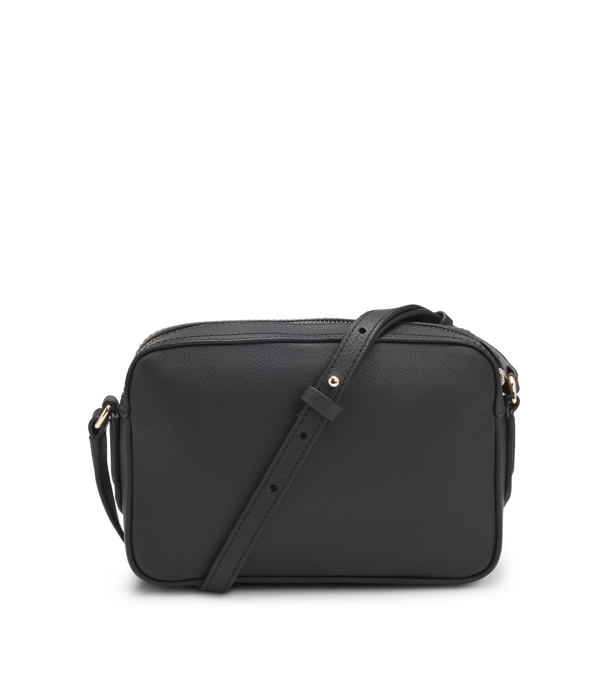 BOSS - クロスボディバッグ グレインレザー レタリングロゴ - ブラック