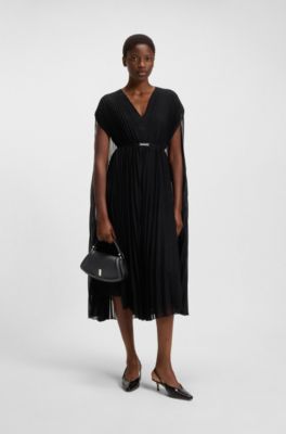 Ariell shoulder bag in grained leather, Black