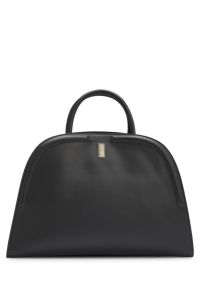 Borsa tote Ariell in pelle martellata con tracolla rimovibile, Nero
