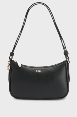 Crossbody bag with Double B monogram charm, Black
