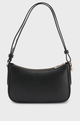 Crossbody bag with Double B monogram charm, Black