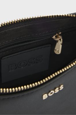 Crossbody bag with Double B monogram charm, Black