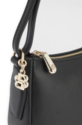 Crossbody bag with Double B monogram charm, Black