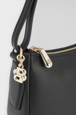 Crossbody bag with Double B monogram charm, Black