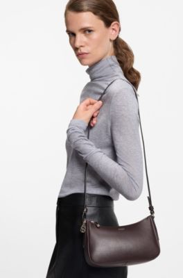 Crossbody bag with Double B monogram charm, Light Purple