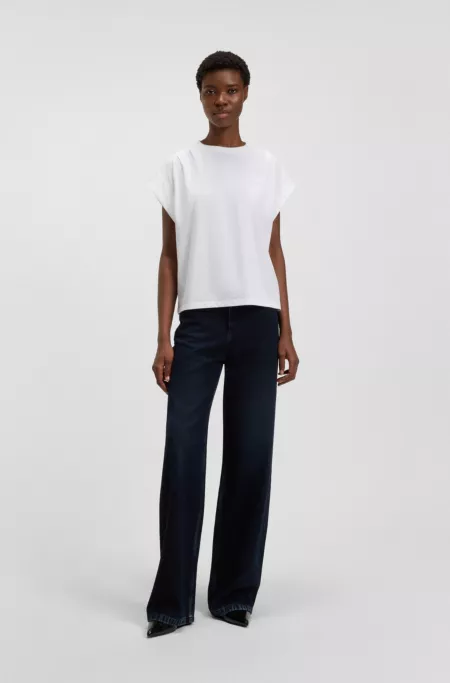 Relaxed-fit T-shirt in cotton jersey with handwritten logo
