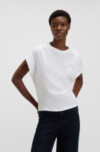 Relaxed-fit T-shirt in cotton jersey with handwritten logo, White