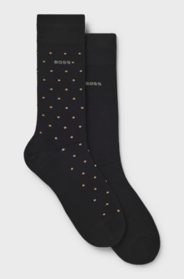 Two-pack of regular-length socks in bamboo, Black