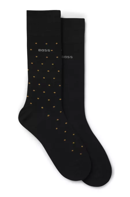 Two-pack of regular-length socks with logos