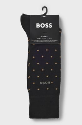 Two-pack of regular-length socks in bamboo, Black