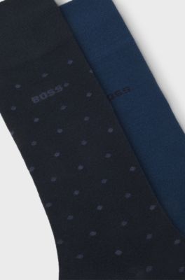 Two-pack of regular-length socks in bamboo, Dark Blue