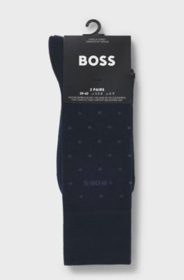 Two-pack of regular-length socks in bamboo, Dark Blue