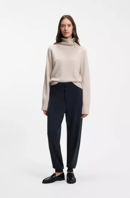 Tapered-fit tracksuit bottoms in cashmere