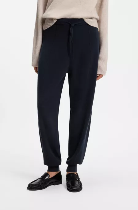 Tapered-fit tracksuit bottoms in cashmere