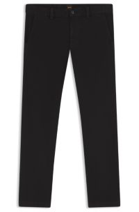 Chinos in soft-motion cotton-blend denim, Black