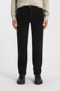 Chinos in soft-motion cotton-blend denim, Black