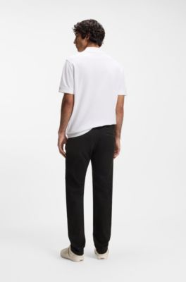 Chinos in soft-motion cotton-blend denim, Black