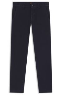 Chinos in soft-motion cotton-blend denim, Dark Blue