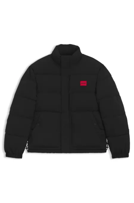 Wasserabweisende Steppjacke mit Logo-Patch