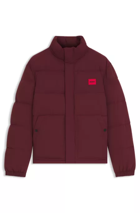 Wasserabweisende Steppjacke mit Logo-Patch
