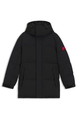 Water-repellent coat with down filling, Black