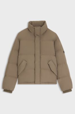 Water-repellent jacket with down filling, Light Brown