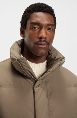 Water-repellent jacket with down filling, Light Brown