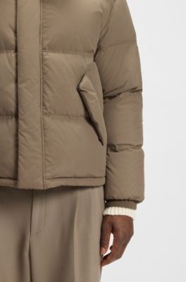 Water-repellent jacket with down filling, Light Brown