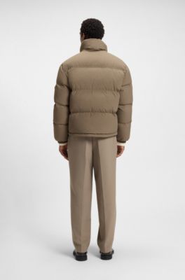 Water-repellent jacket with down filling, Light Brown