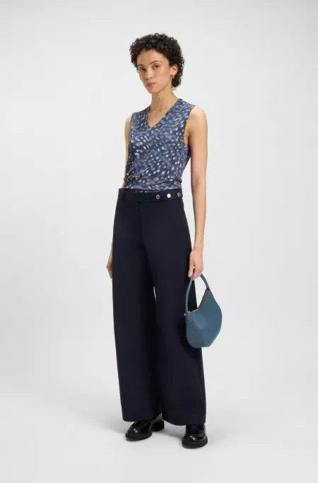 Sac hobo en cuir avec détail logoté