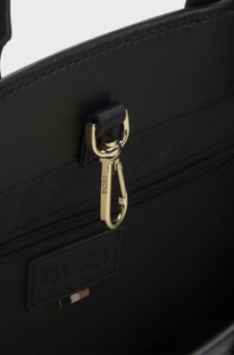 Cabas avec bandouli&egrave;re logot&eacute;e amovible, Noir