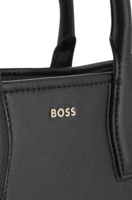 Tote bag with detachable logo strap, Black