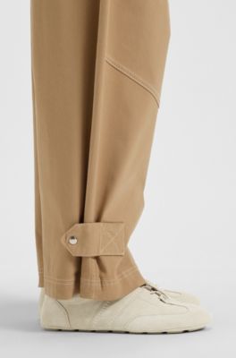 Suede trainers with Double B monogram, Light Beige