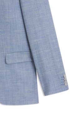 Regular-fit suit with all-over pattern, Blue