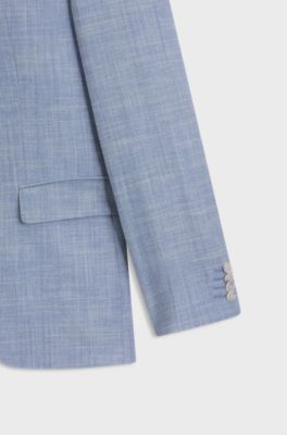Regular-Fit Anzug mit Allover-Muster, Blau