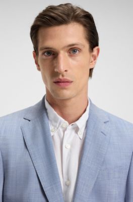 Regular-fit suit with all-over pattern, Blue