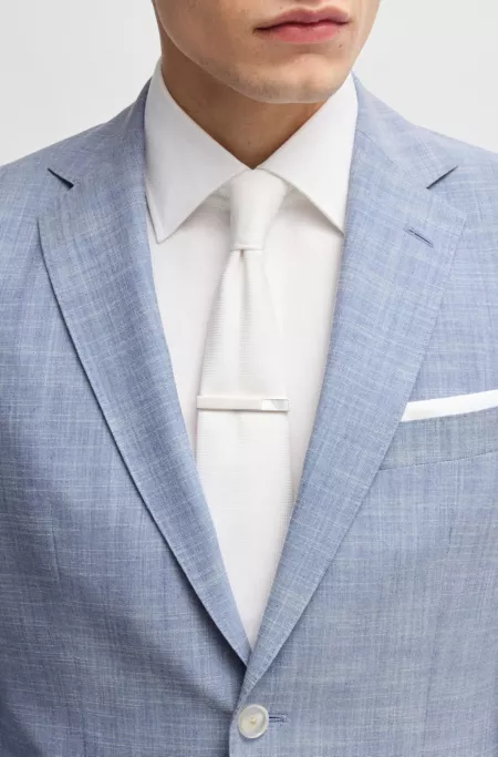 Regular-fit suit with all-over pattern