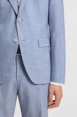 Regular-fit suit with all-over pattern, Blue
