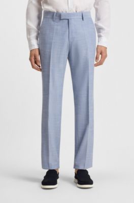 Regular-Fit Anzug mit Allover-Muster, Blau